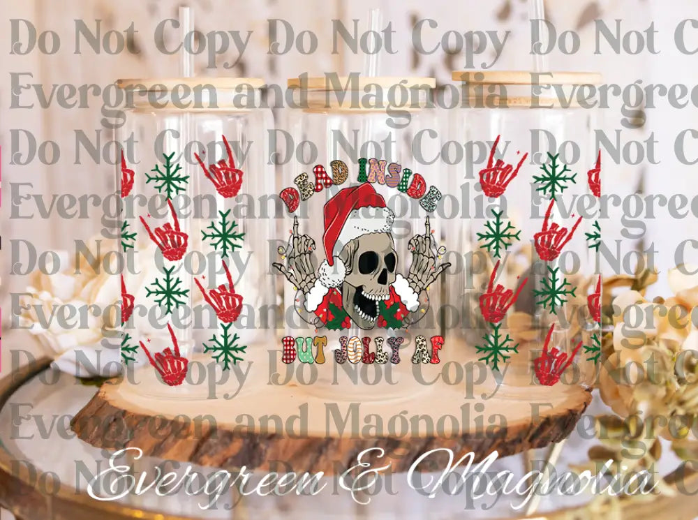 101-Dead Inside but Jolly AF Skull Christmas