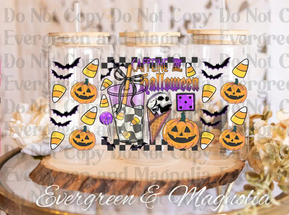 Caffeineandhalloween UV DTF print