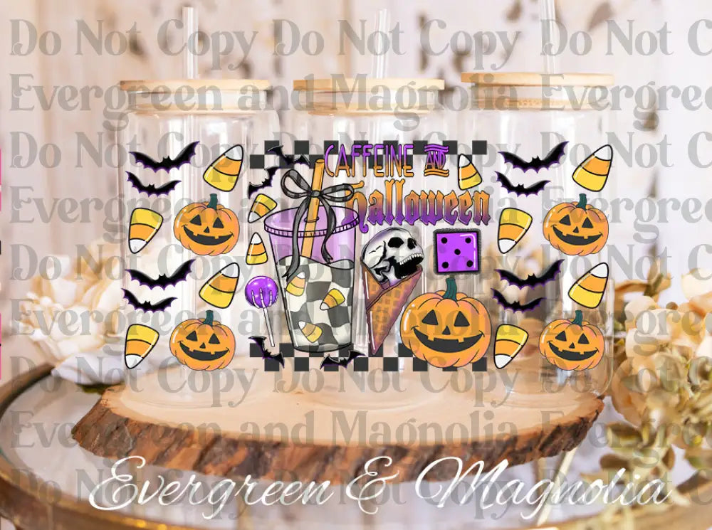 Caffeineandhalloween UV DTF print