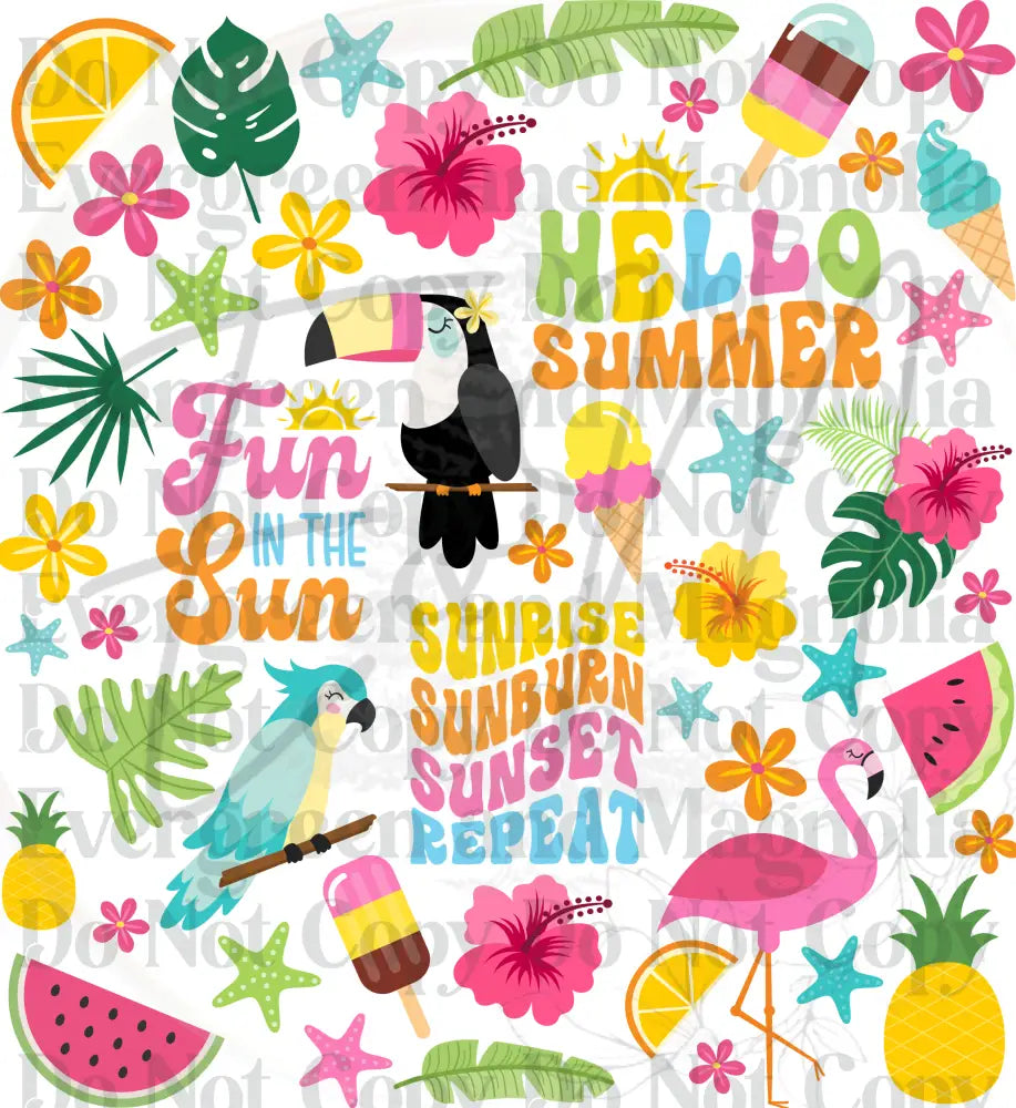 Summer Mode 11x12 Gang Sheet