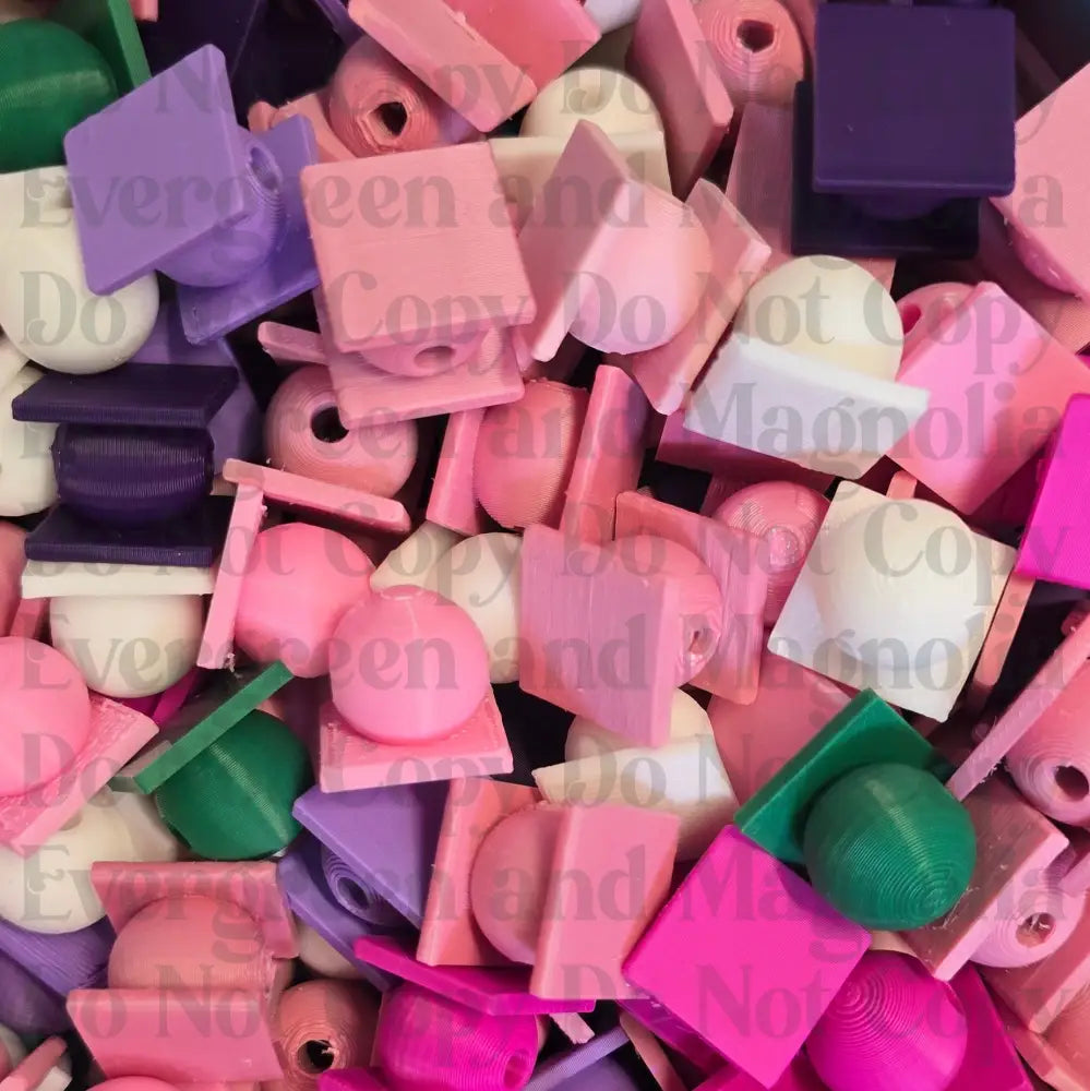 Mystery Pack (50) 3D Printed Flatback Bead Bases | DIY Pen Beads & Craft Supplies