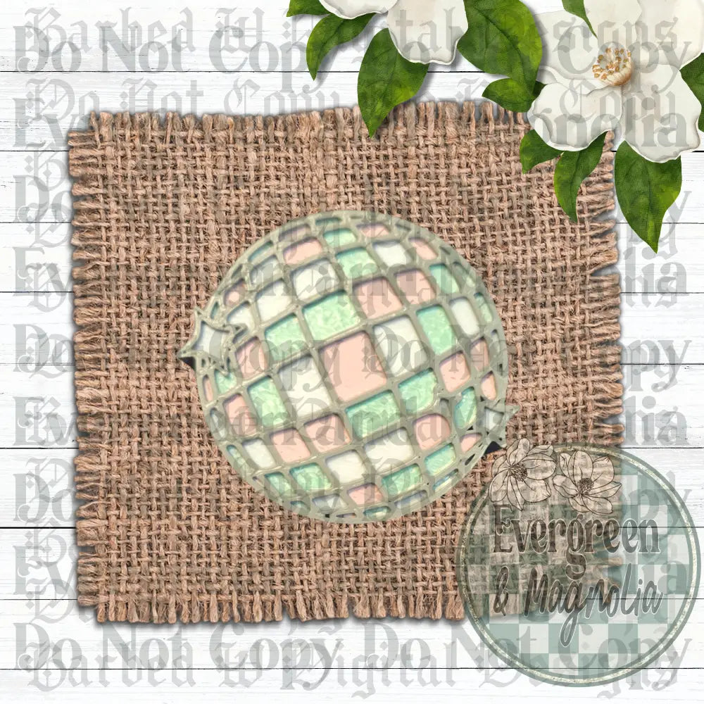 Pastel Disco Ball Charm