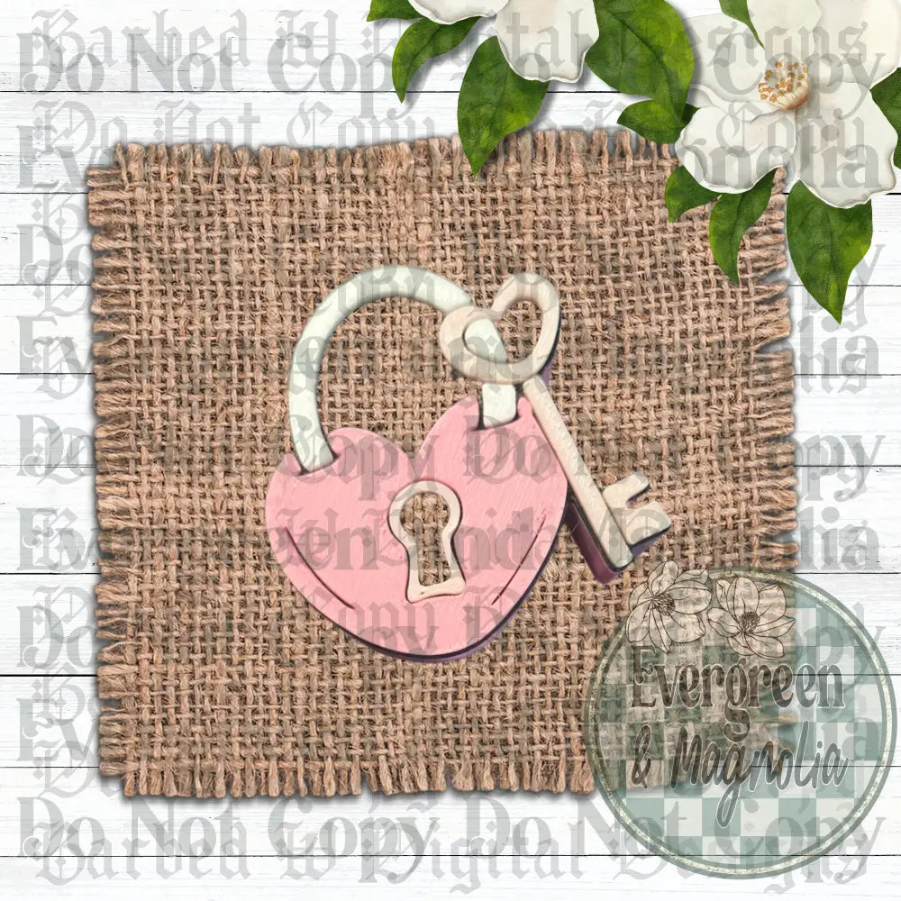 Heart Lock and Key Charm