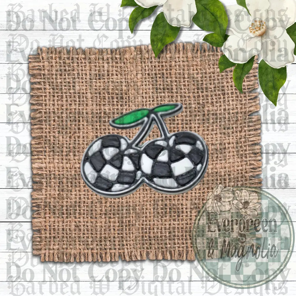 Checkered Cherries Charm
