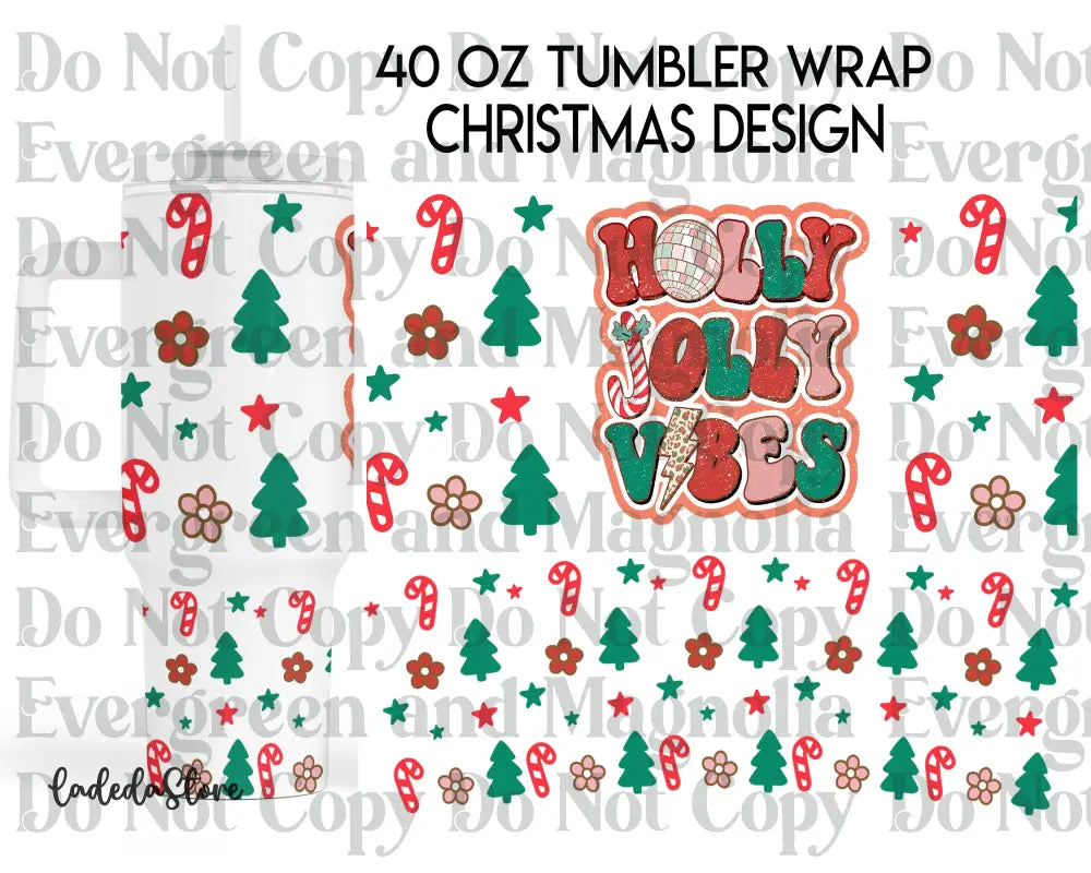 Holly Jolly Vibes Sticker