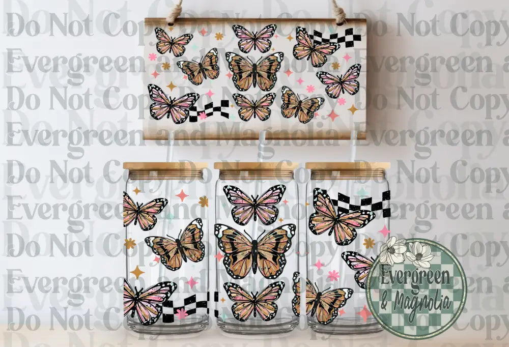 Checkers & butterflies