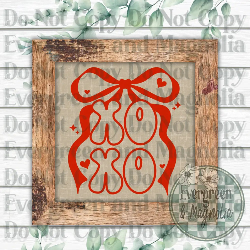 Xoxo single color bow red