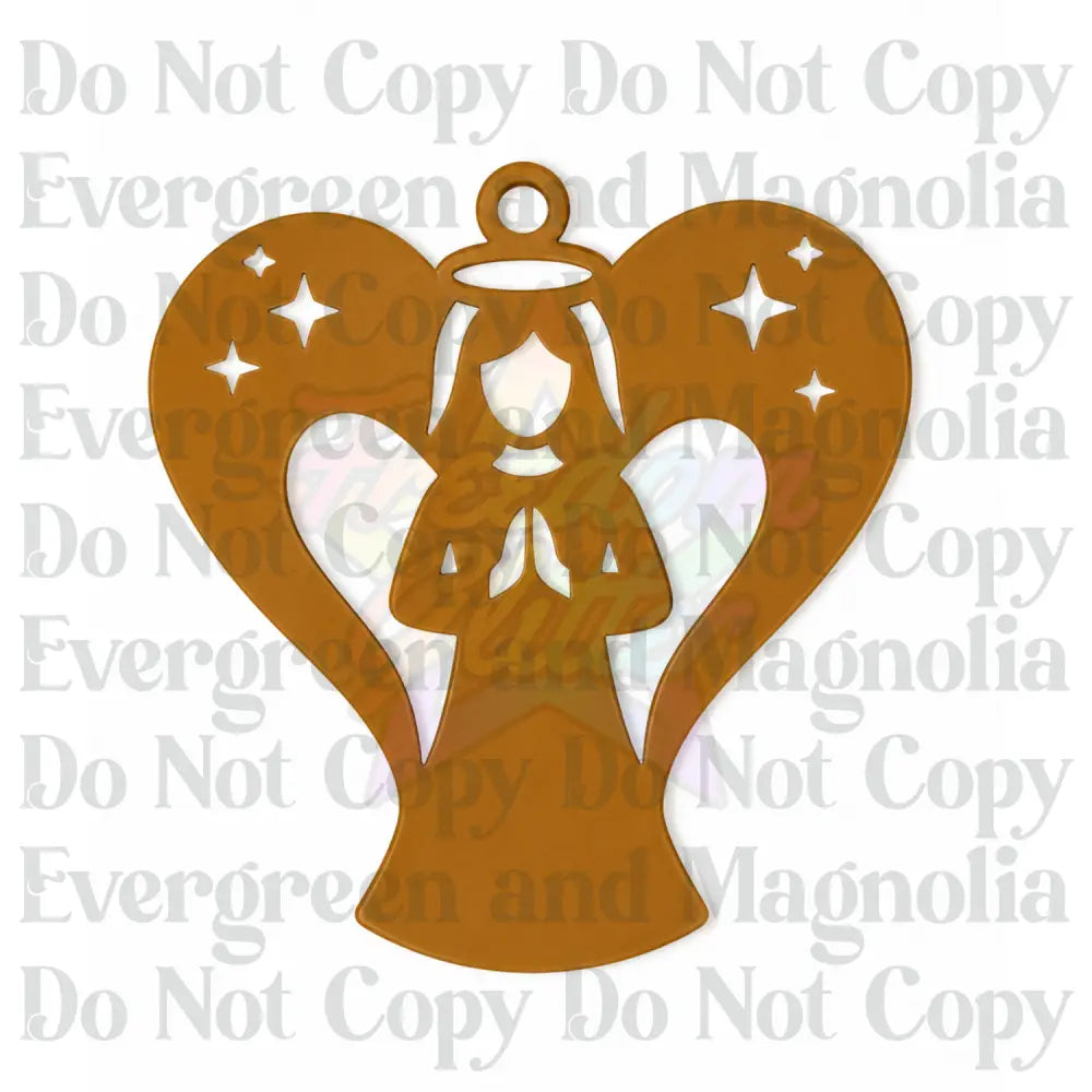 Angel 3 Acrylic Ornament Blank – 4"