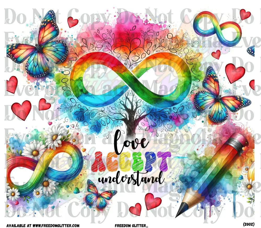 Autism - Love Accept Understand Wrap (Printed Vinyl)