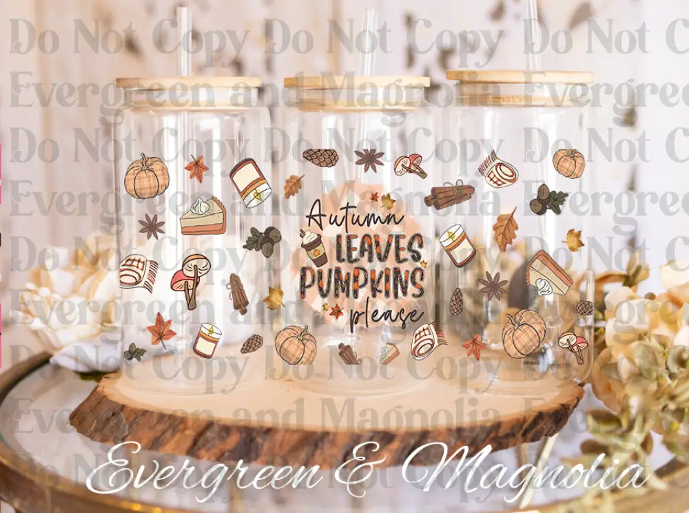 Autumn vibes Bundle 9 autumn leaves pumpkins please