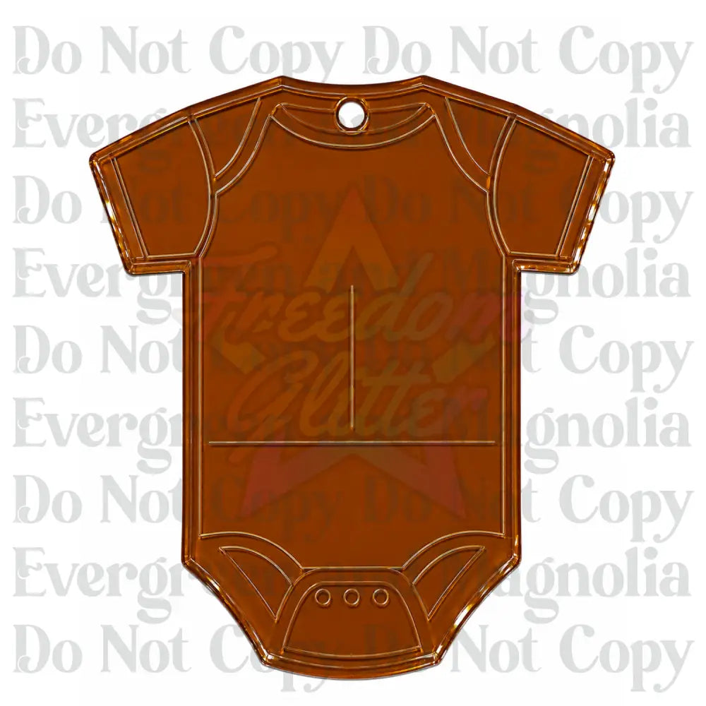 Baby Onesie Acrylic Ornament Blank – 4"