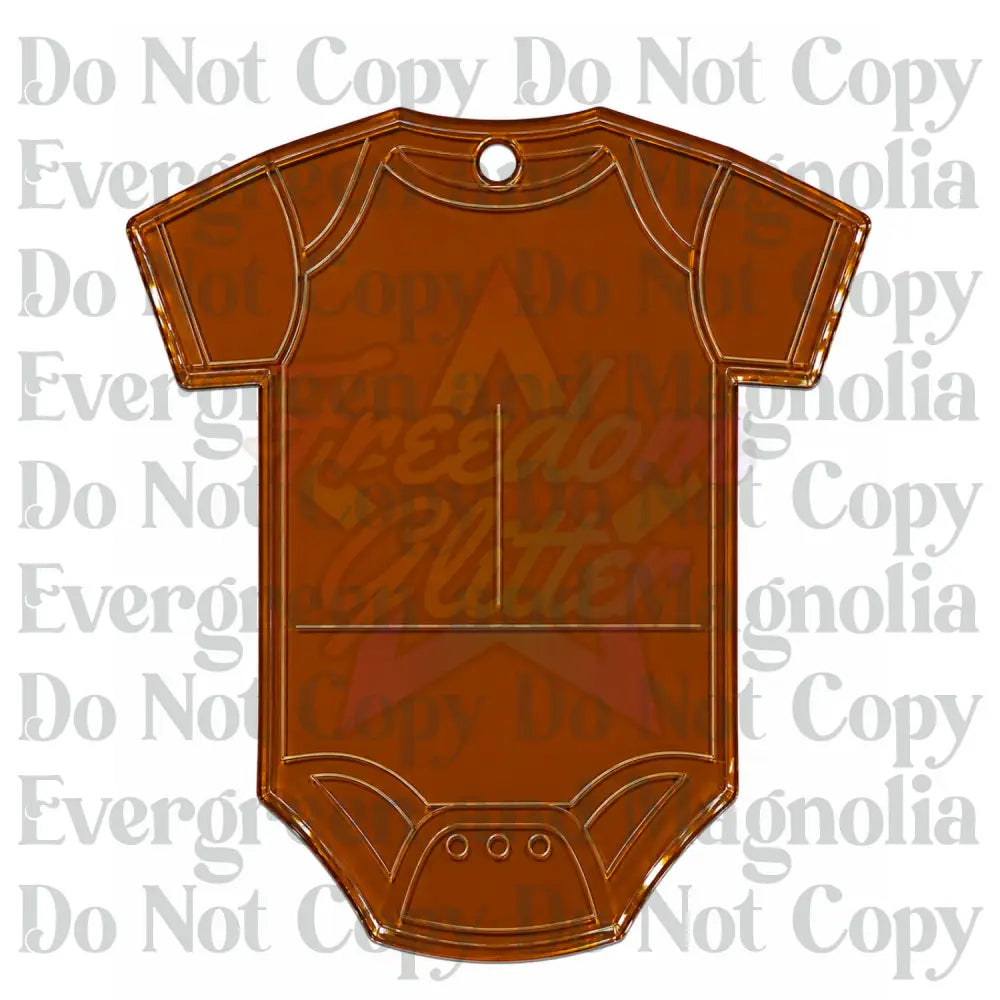 Baby Onesie Acrylic Ornament Blank – 4"
