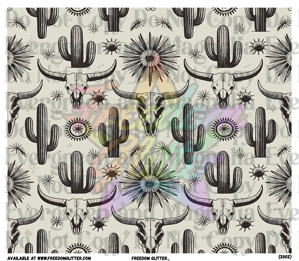 Black & White Western 1 Wrap (Printed Vinyl)