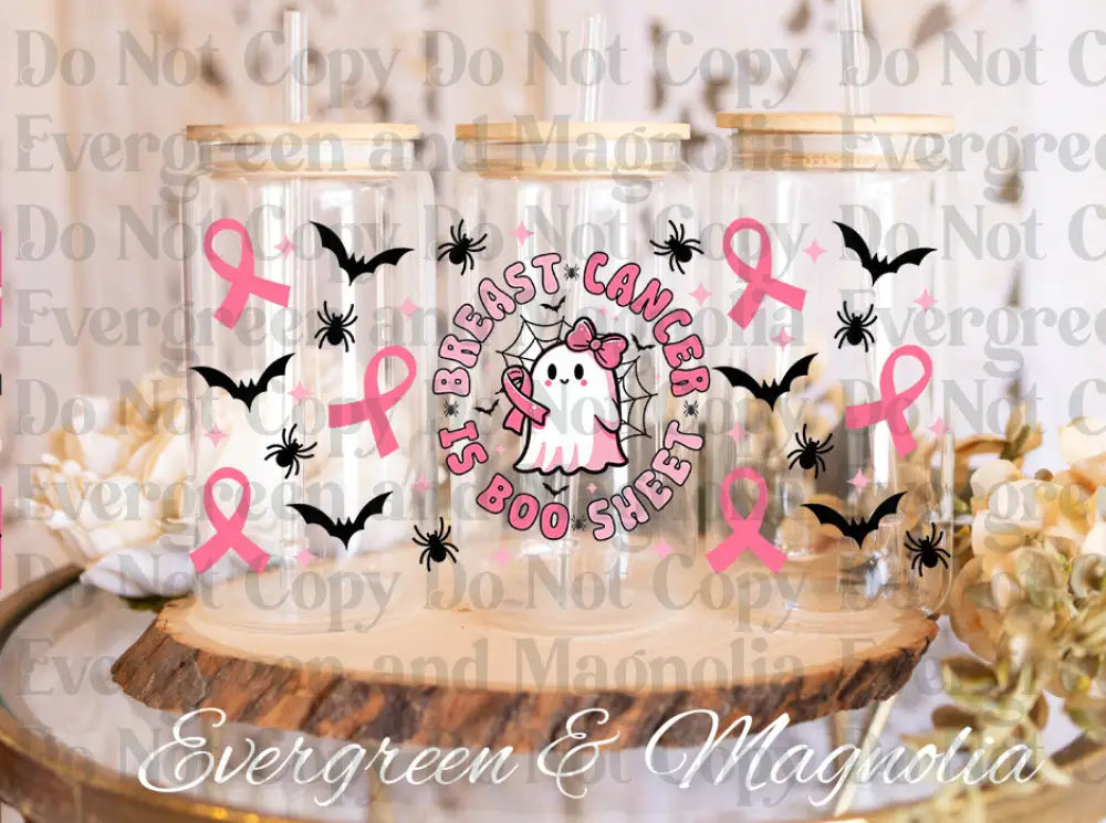 BreastCancerIsBooSheet UV DTF print