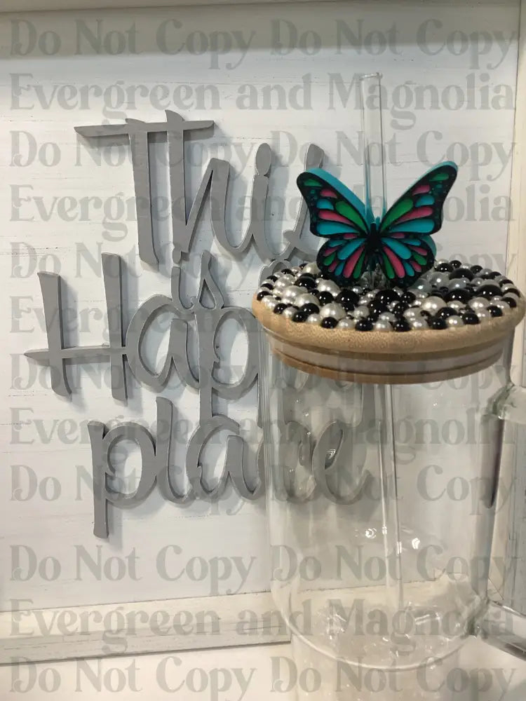 Butterfly Straw Topper 10mm