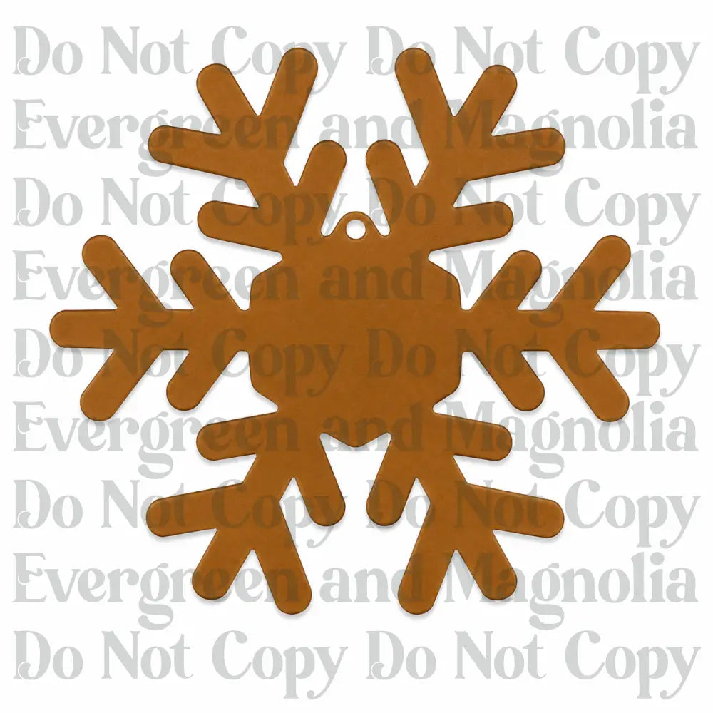 Snowflake 3 Acrylic Ornament Blank – 4"