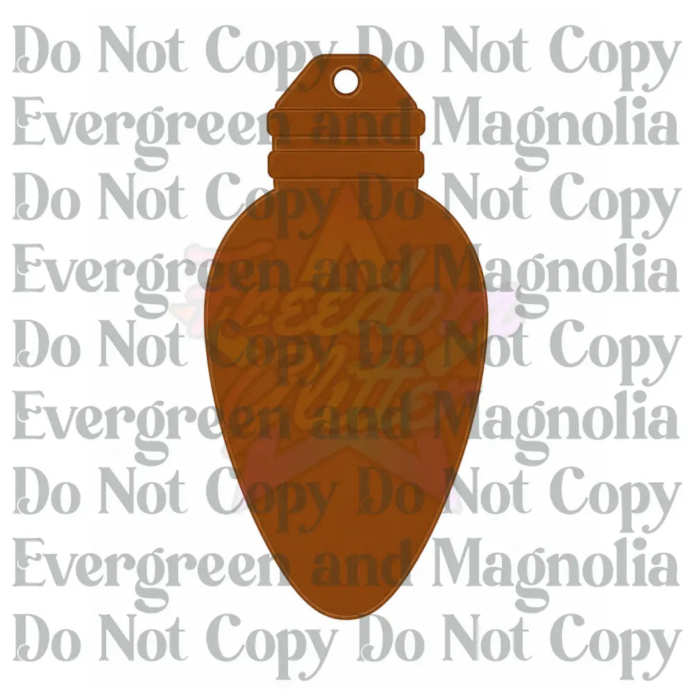 Christmas Light Bulb Acrylic Ornament Blank – 4"