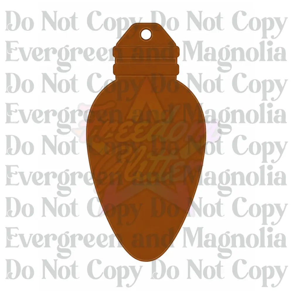Christmas Light Bulb Acrylic Ornament Blank – 4"