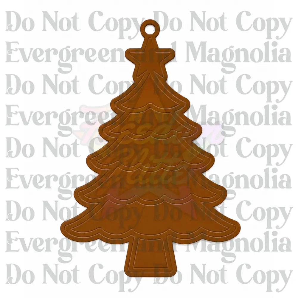 Christmas Tree Acrylic Ornament Blank – 4"