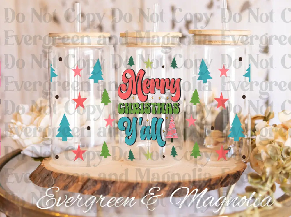 Christmas Yall Retro Christmas Merry-Top