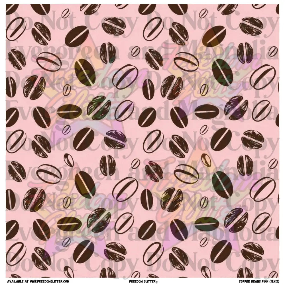 Coffee Beans Pink (Printed Vinyl)