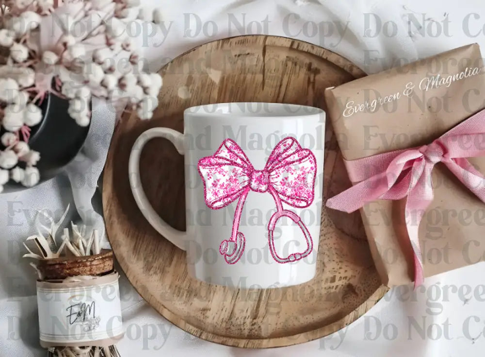 Coquette_Nurse_Floral_Pink Decal