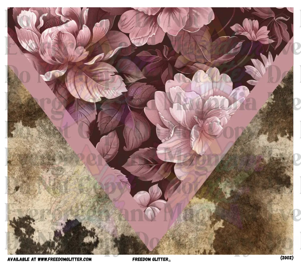 Cowhide & Dusty Rose V-Split Wrap (Printed Vinyl)