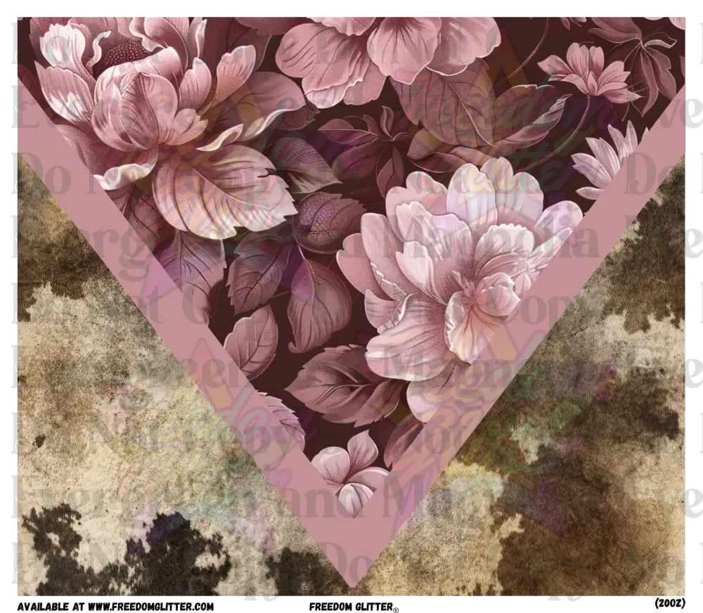 Cowhide & Dusty Rose V-Split Wrap (Printed Vinyl)