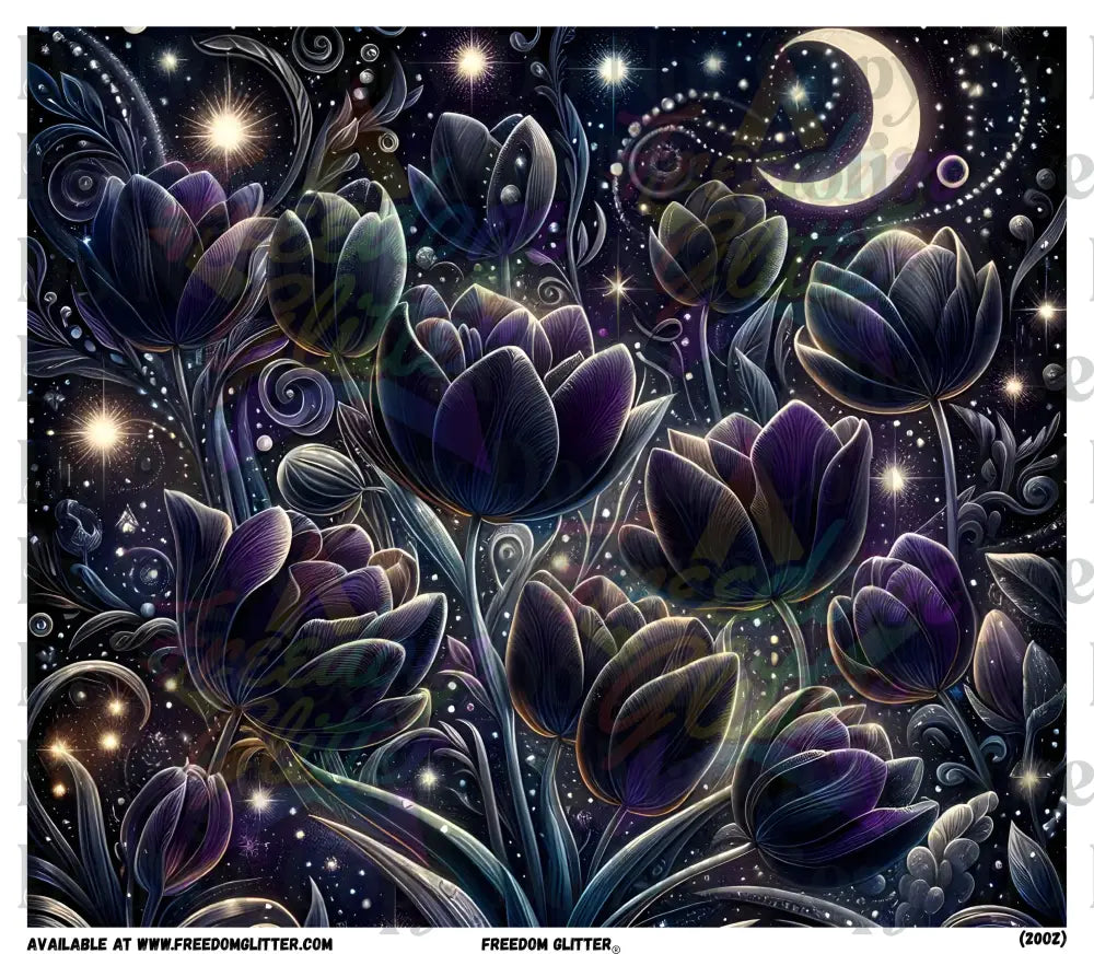 Dark Moon Tulips (Printed Vinyl)