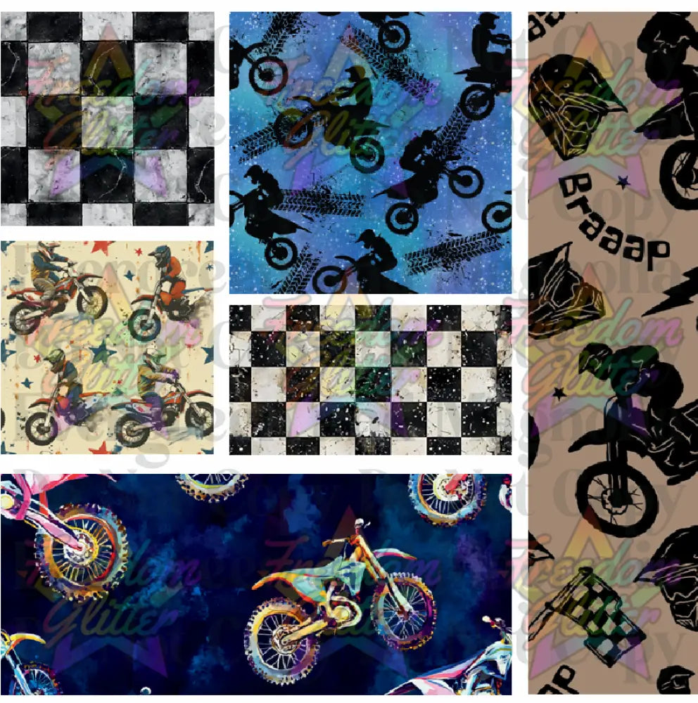 Mixed Image Sheet - Dirt Bike 1 (Printed Vinyl)