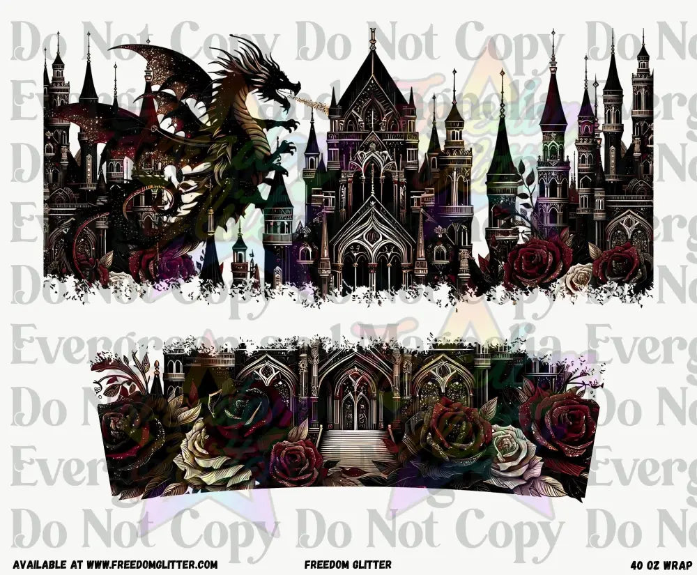 Dragon Castle 40oz Wrap (Printed Vinyl)