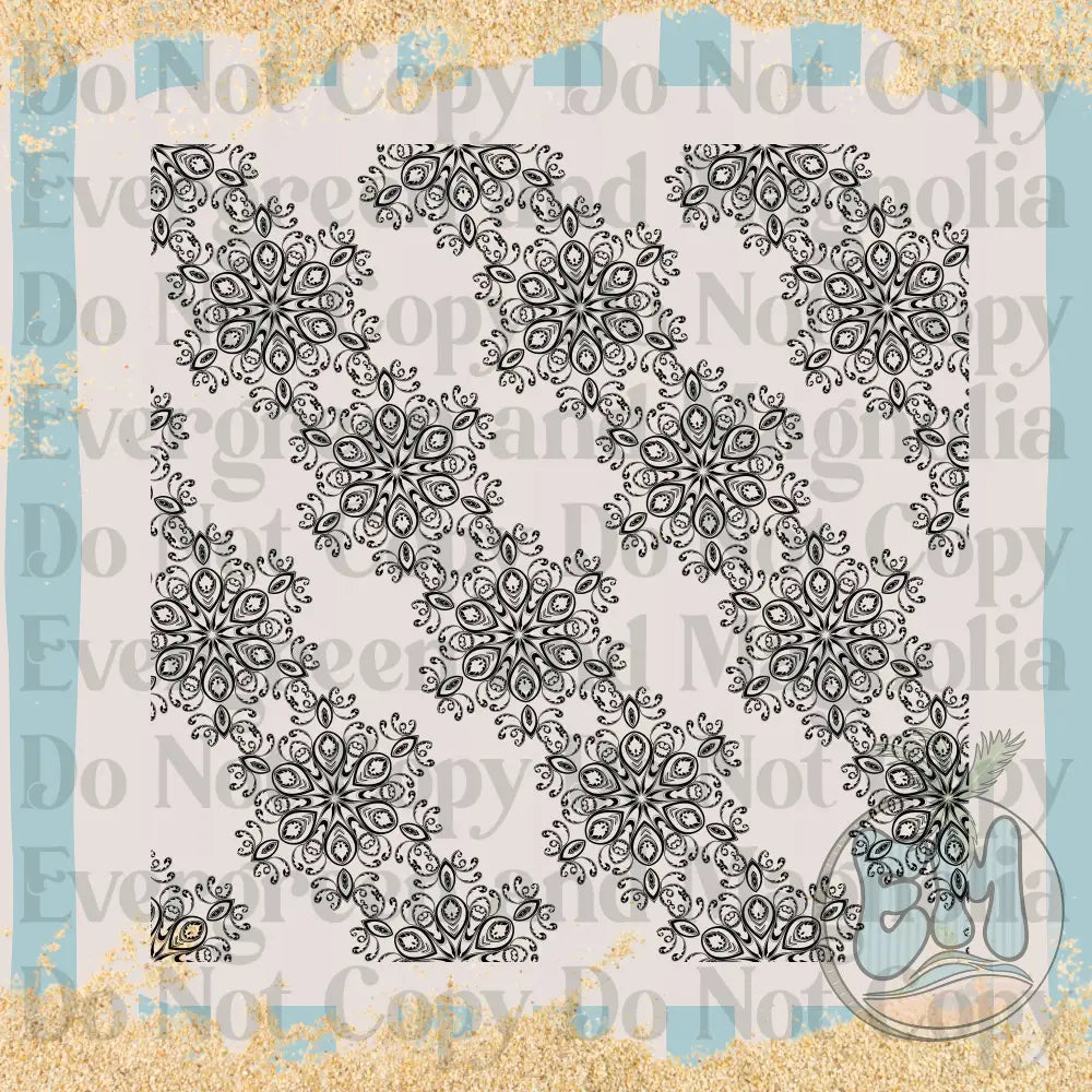 Black lace doilie pattern