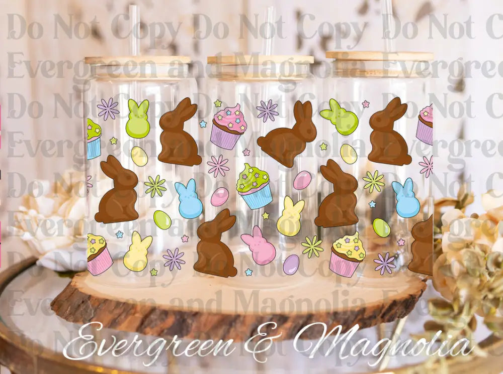 EasterTreatsCup UV DTF print