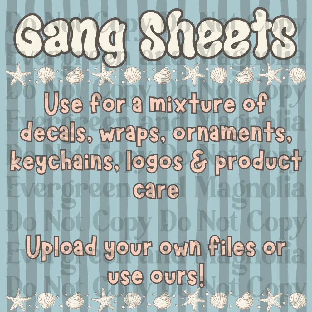 UV DTF Gang Sheets for WRAPS & DECALS (Wholesale)