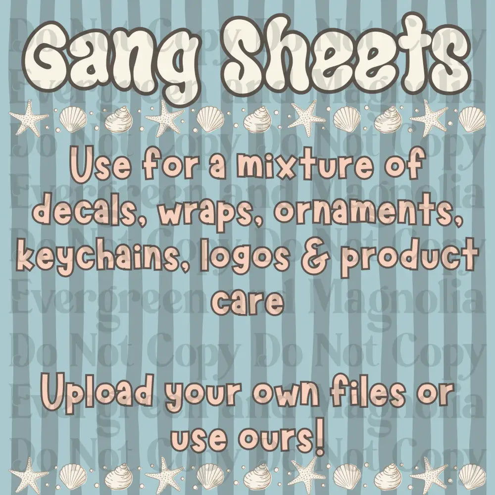 UV DTF Gang Sheets for WRAPS & DECALS (Wholesale)