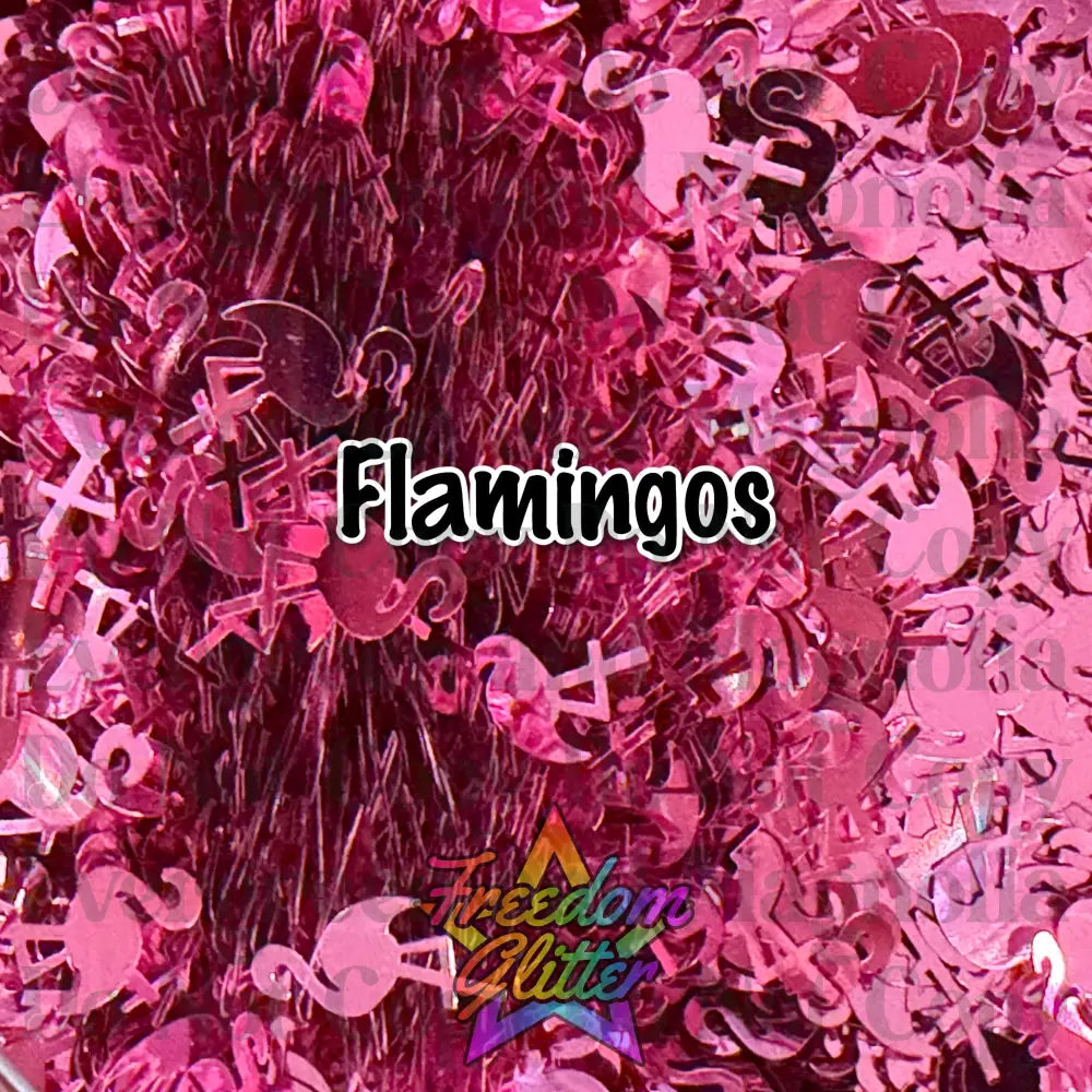 Flamingos (Shape Glitter)
