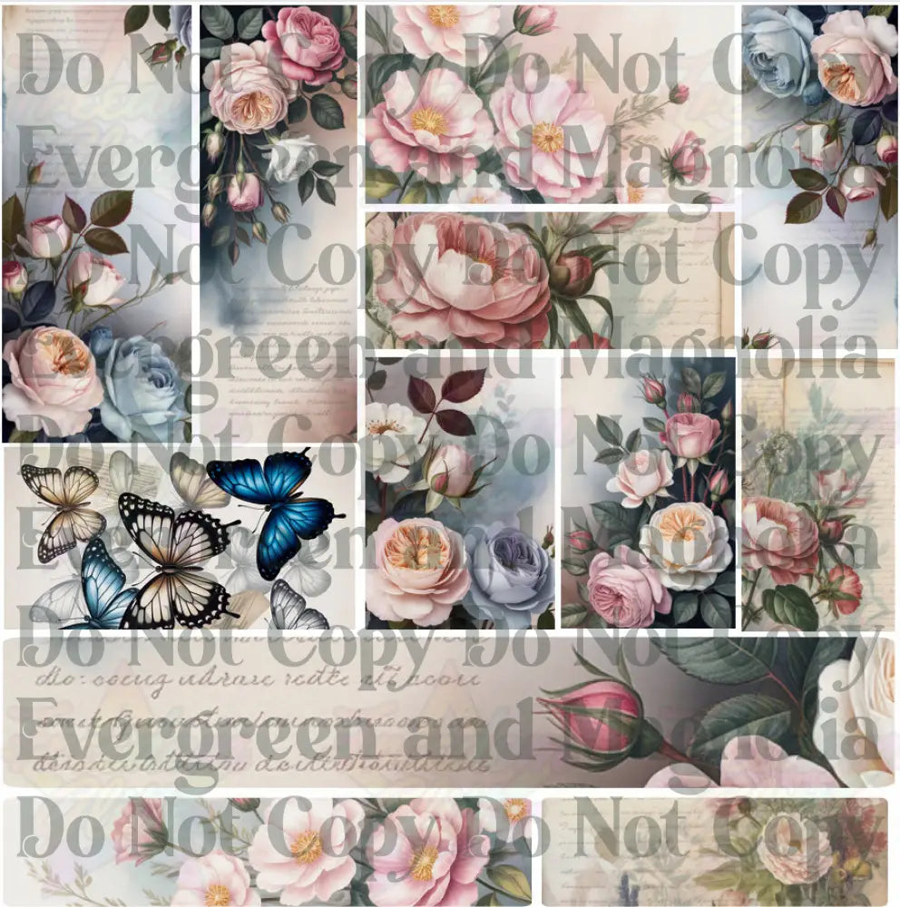 Mixed Image Sheet - Flowers 2 (Printed Vinyl)