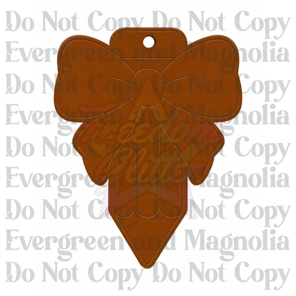 Gift Bow Acrylic Ornament Blank – 4"