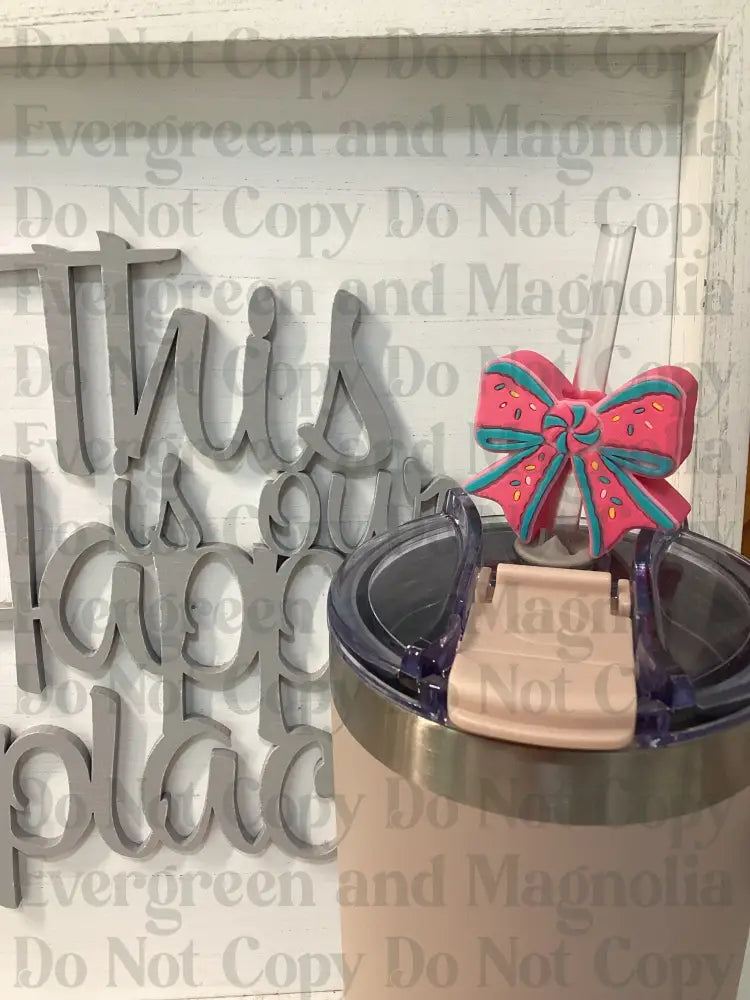 Candy Bow Straw Topper 10mm