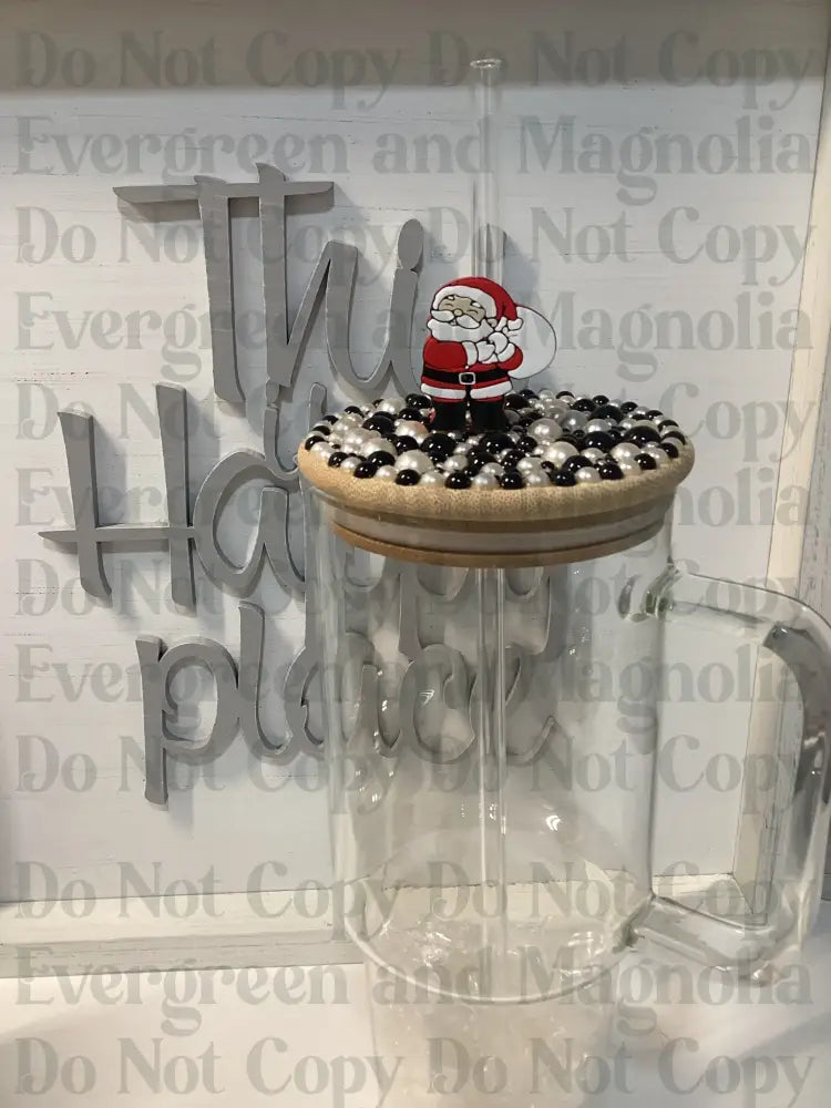 Santa Straw Topper 10mm