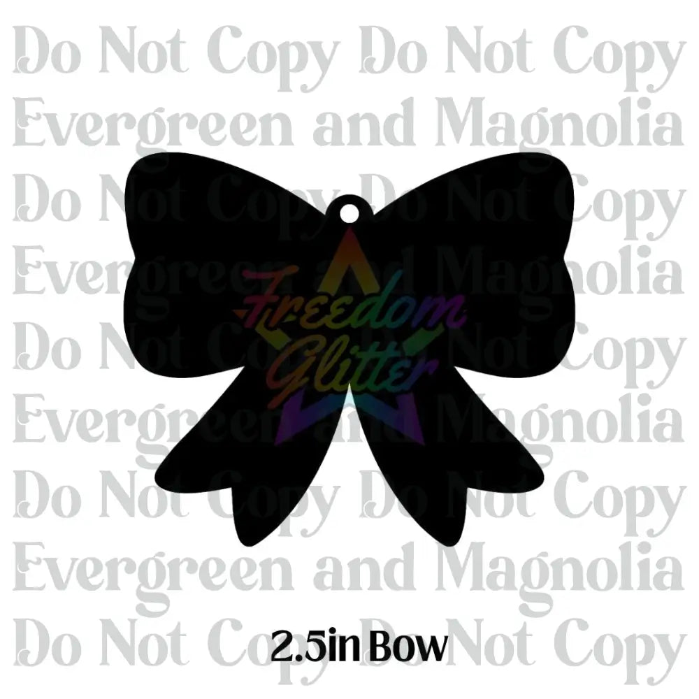 2.5in Bow Keychain Acrylic Blank – Clear Acrylic