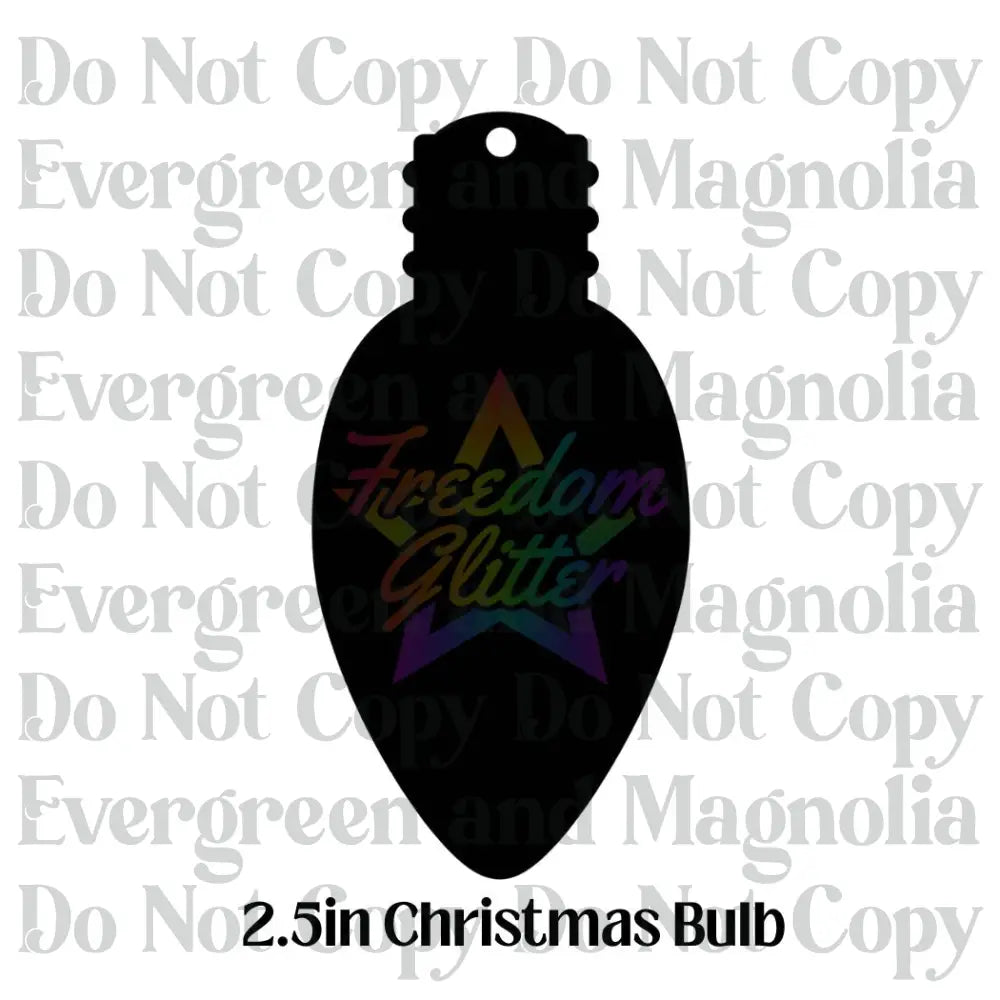 2.5in Christmas Bulb Keychain Acrylic Blank – Clear Acrylic