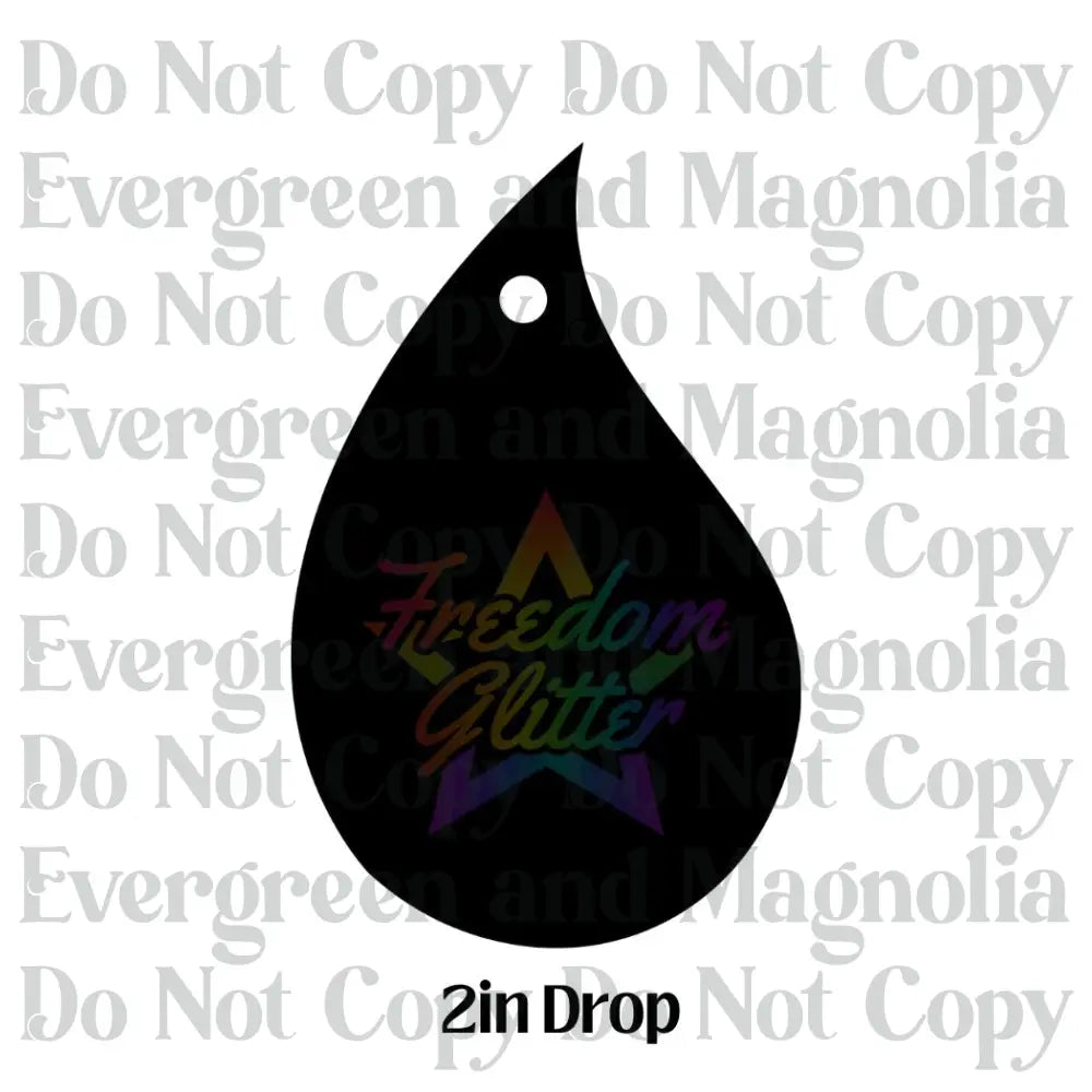 2in Drop Shape Keychain Acrylic Blank – Clear Acrylic