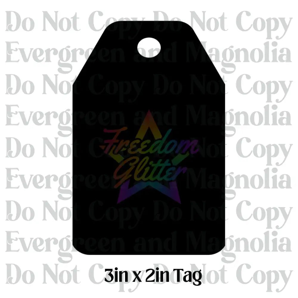 3x2in Tag Keychain Acrylic Blank – Clear Acrylic
