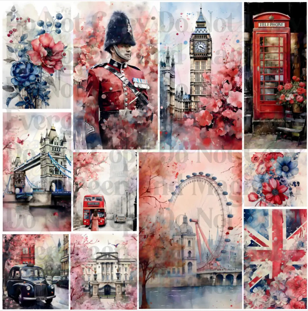 Mixed Image Sheet - London 2 (Printed Vinyl)