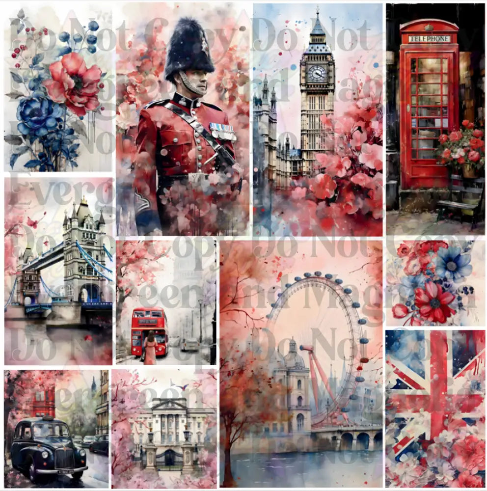 Mixed Image Sheet - London 2 (Printed Vinyl)