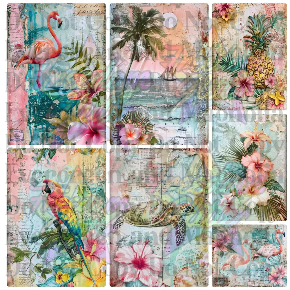 Mixed Image Sheet - Beach (Printed Vinyl)