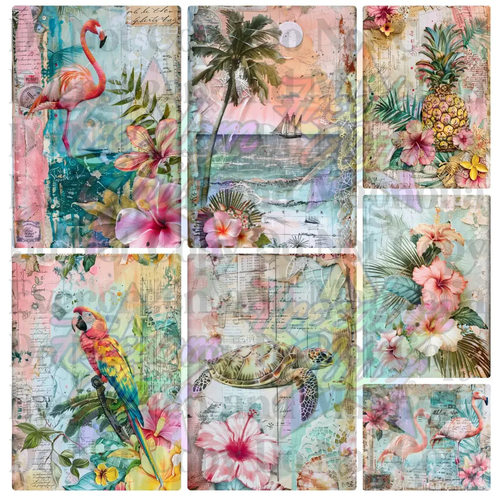 Mixed Image Sheet - Beach (Printed Vinyl)