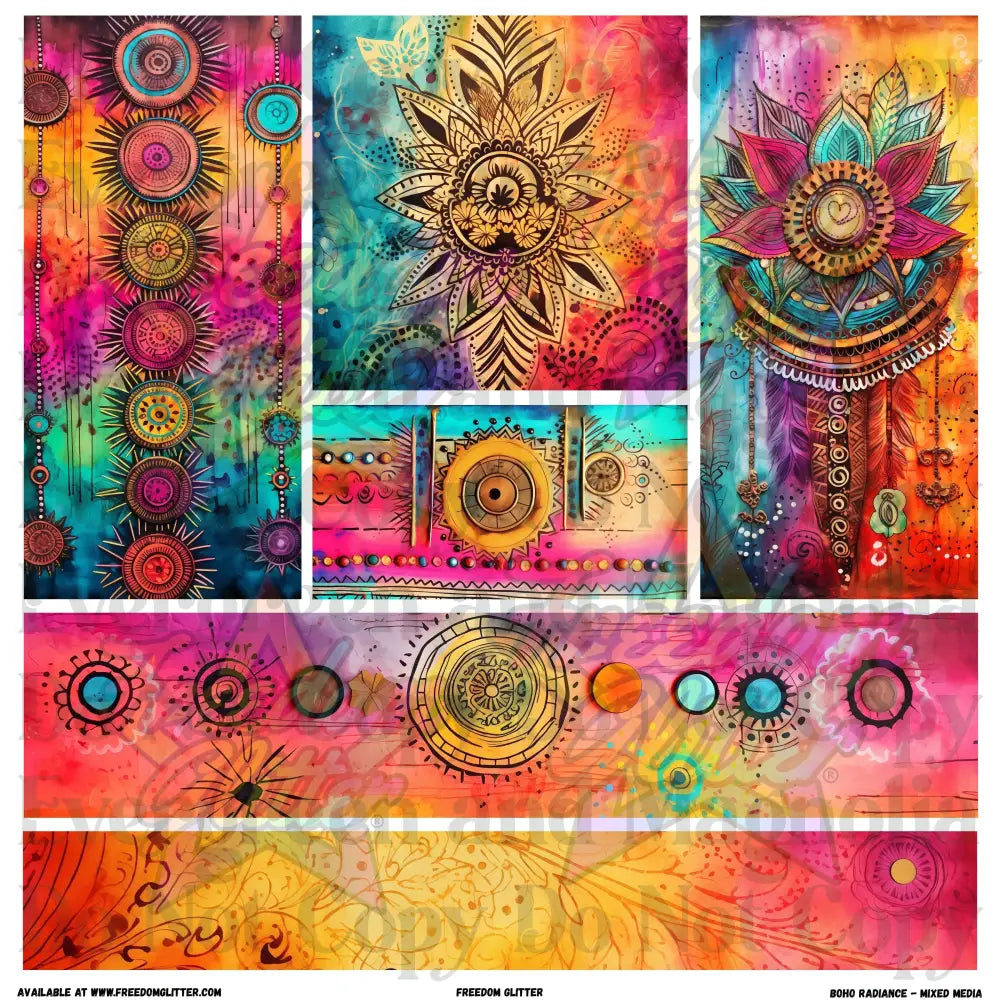 Mixed Image Sheet - Boho Radiance (Printed Vinyl)