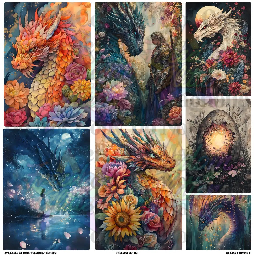Mixed Image Sheet - Dragon Fantasy 2 (Printed Vinyl)